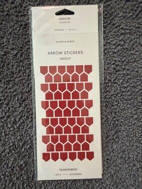 Cloth & Paper Merlot Arrow Planner Stickers
